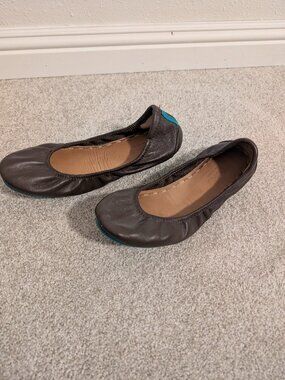Tieks by Gavrieli Ballet Flats — Gray Leather | Size 7